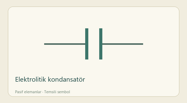 Elektrolitik kondansatör — proje görseli