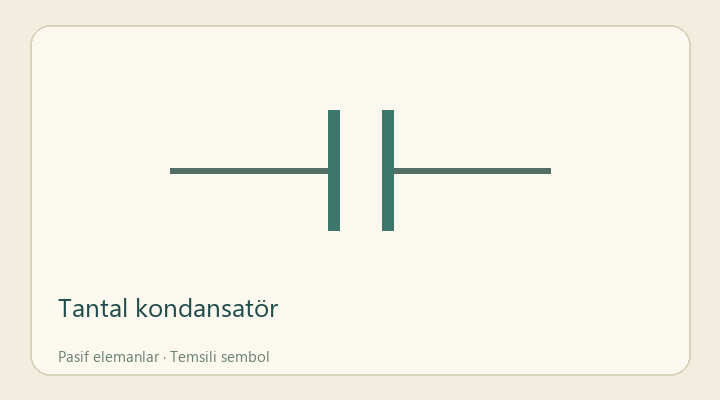 Tantal kondansatör — proje görseli