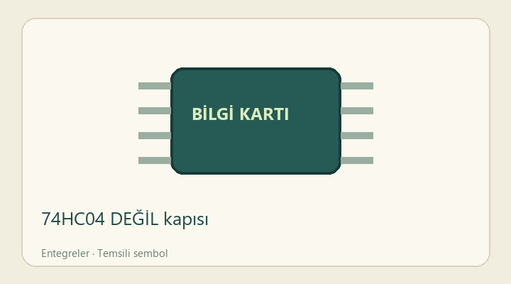 74HC04 DEĞİL kapısı — proje görseli