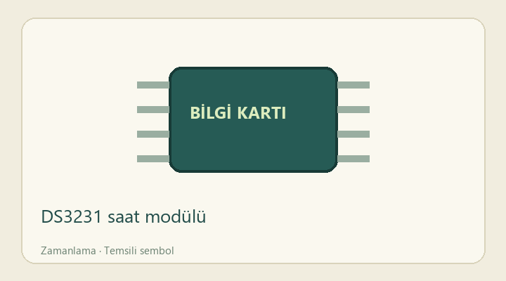 DS3231 saat modülü — proje görseli