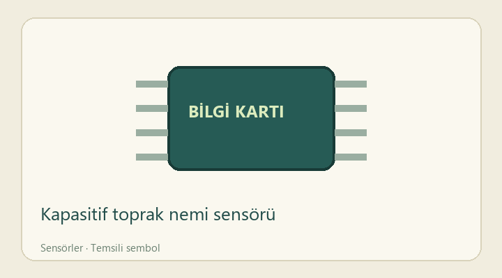 Kapasitif toprak nemi sensörü — proje görseli