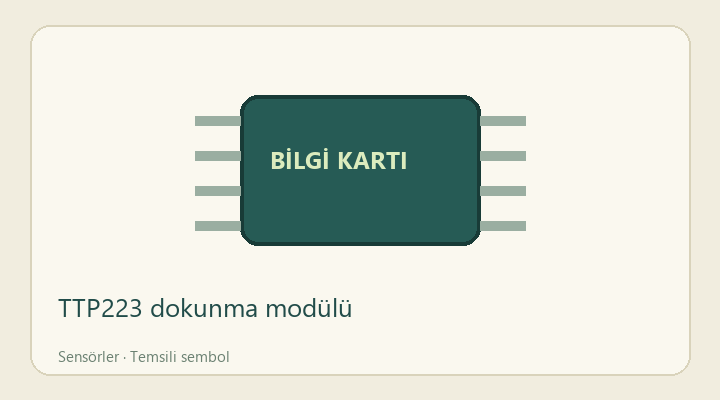 TTP223 dokunma modülü — proje görseli