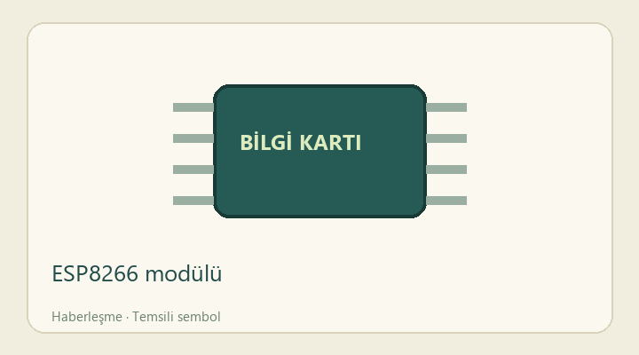 ESP8266 modülü — proje görseli